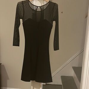 French Connection Black Long Sleeve Dress